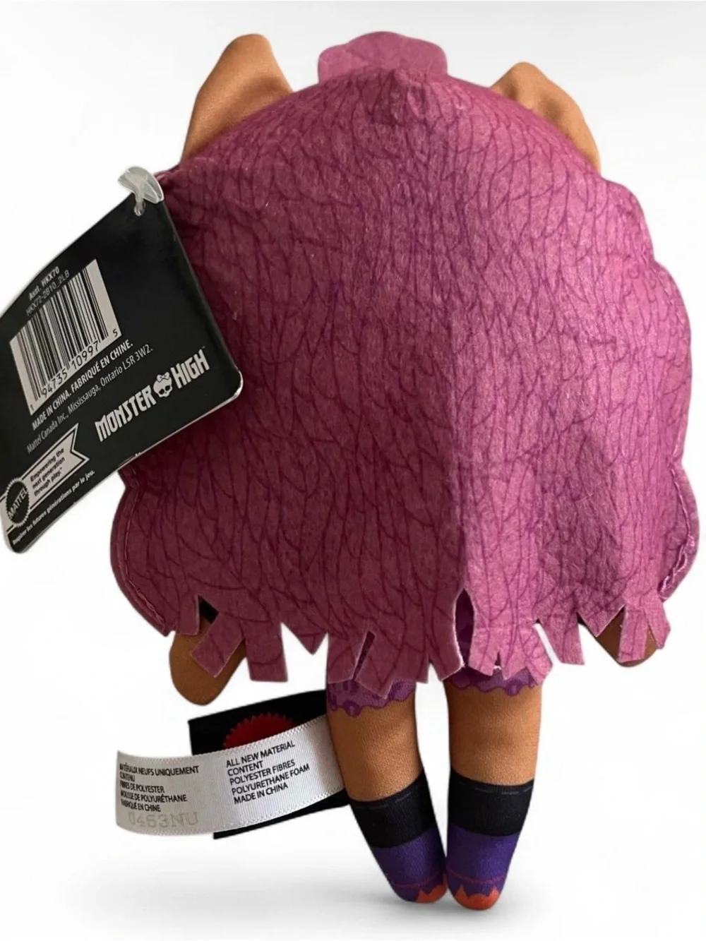 Monster High Stitchlings Clawdeen Wolf Plush Doll NWT